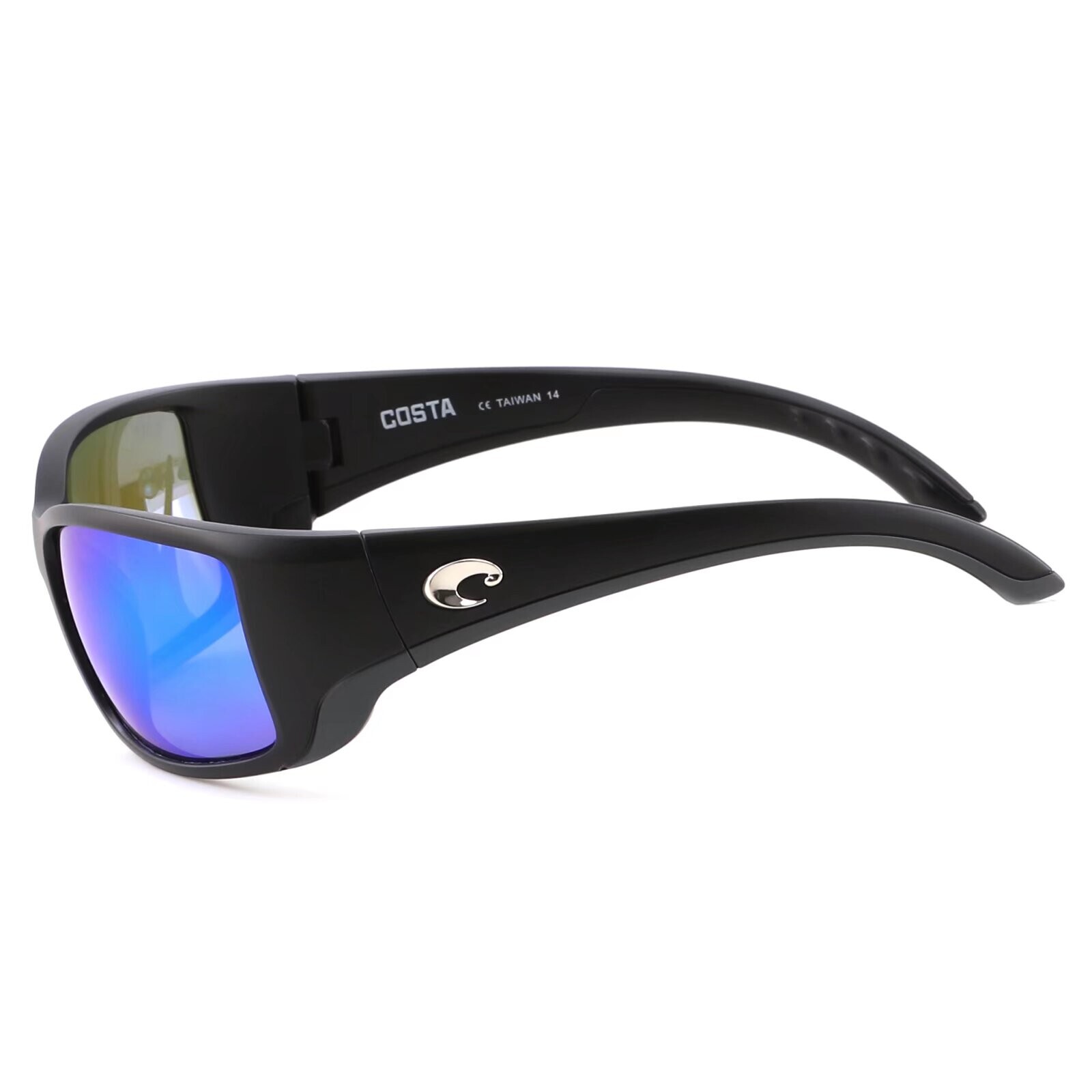 Costa Del Mar BLACKFIN Matte Black/ Blue Mirror Polarized 580P Sunglasses