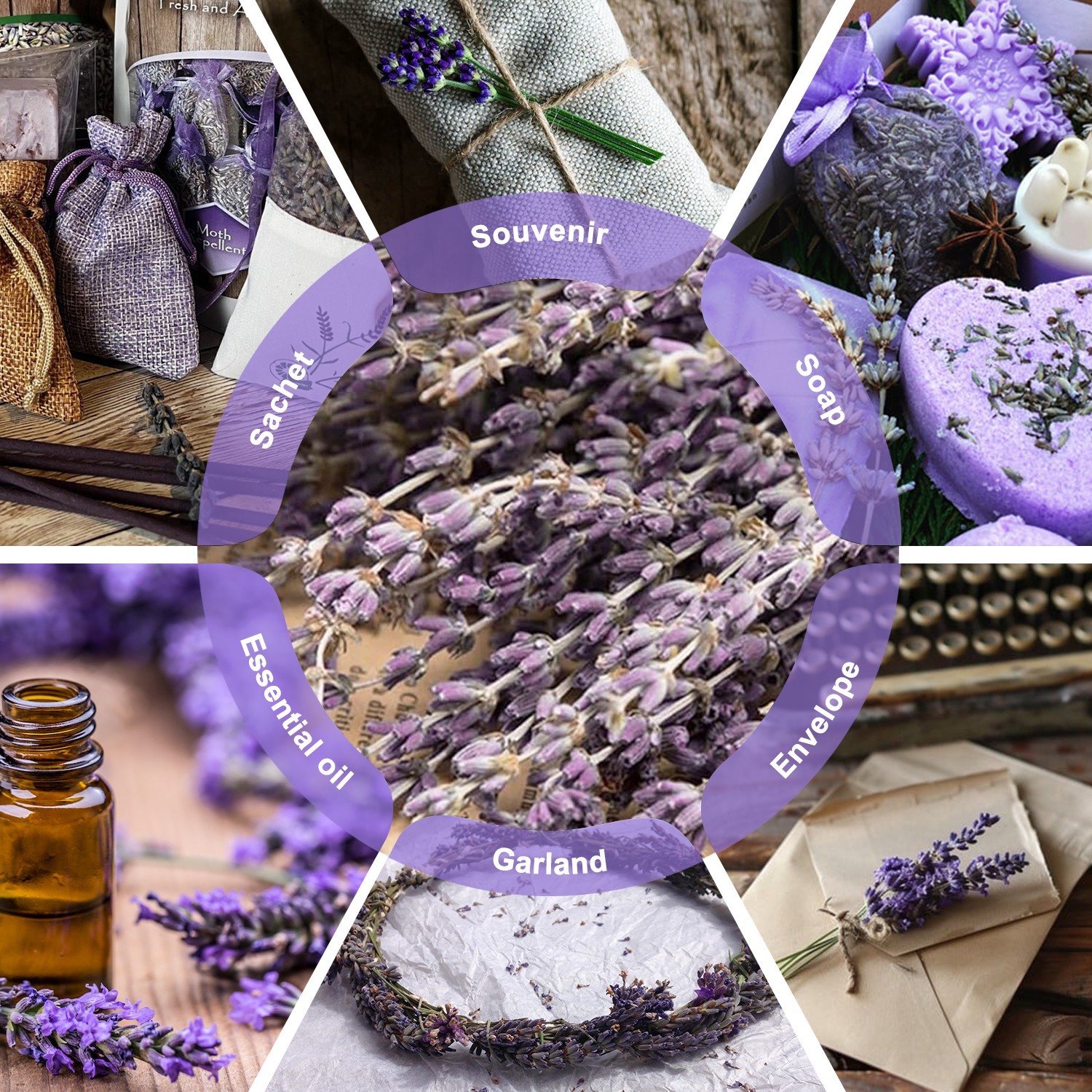 Lavender Bundles - Natural Dried Flowers for Home Decor, 150g (3 Bunches)