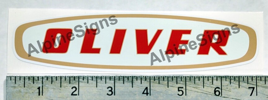 Vintage Oliver oval sticker decal