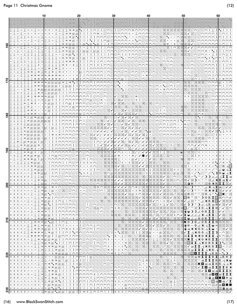 Christmas Gnome - Chart Counted Cross Stitch Pattern Needlework 1405