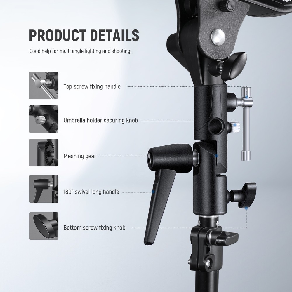 Neewer Camera Flash Bracket H-Type Mount with Umbrella Softbox Holder