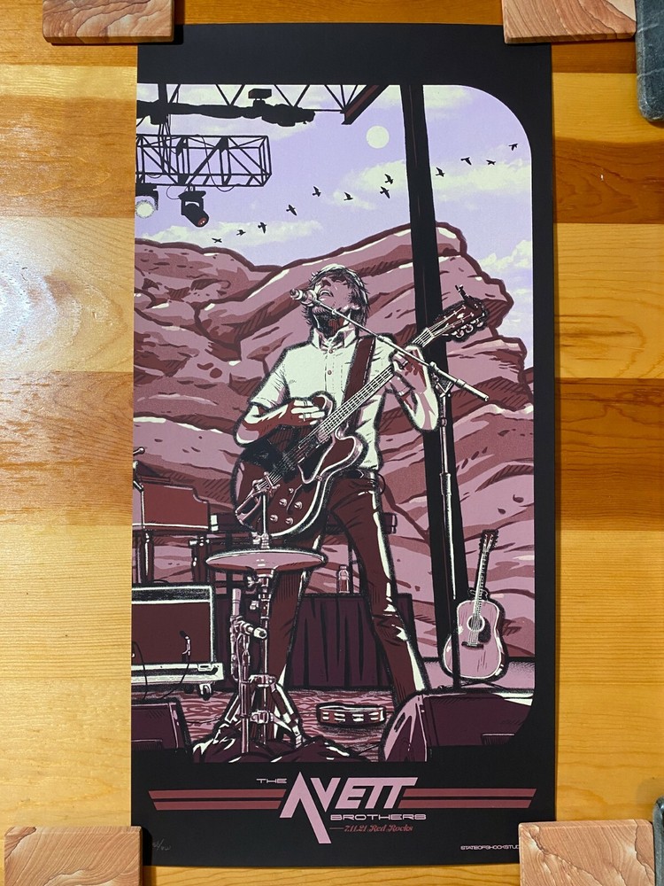 Avett Brothers Poster Red Rocks Amphitheatre Morrison, CO 7/11/21