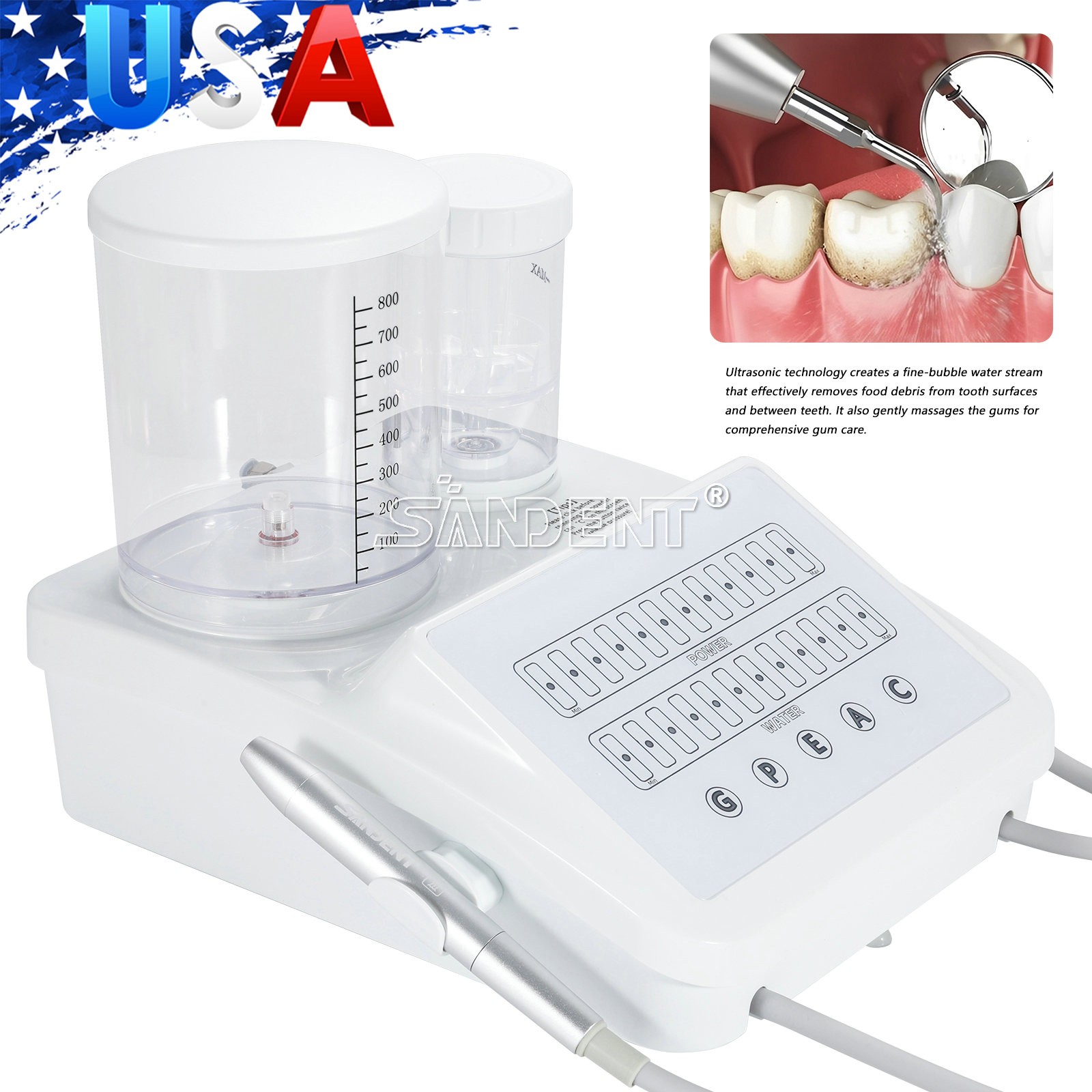 Woodpecker Style Dental Ultrasonic Scaler Air Polisher Supragingival&Subgingival