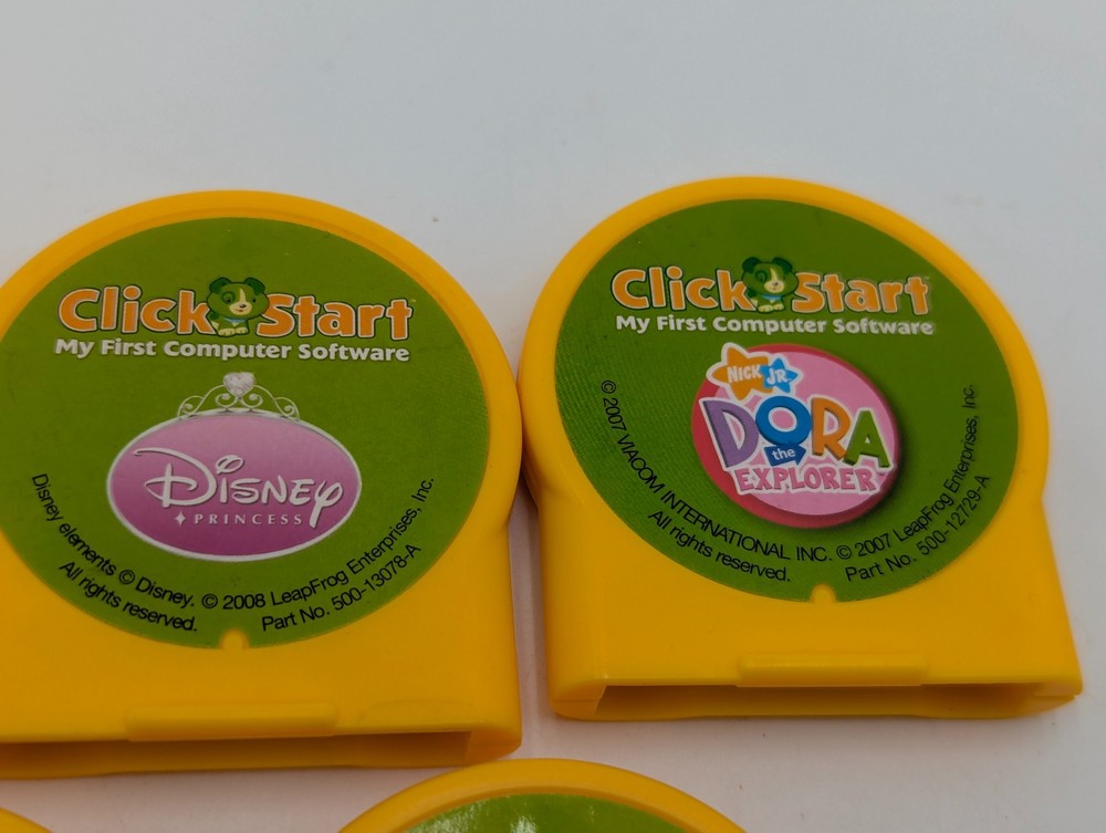 5 Leap Frog Click Start My First Computer Software Game Cartridges