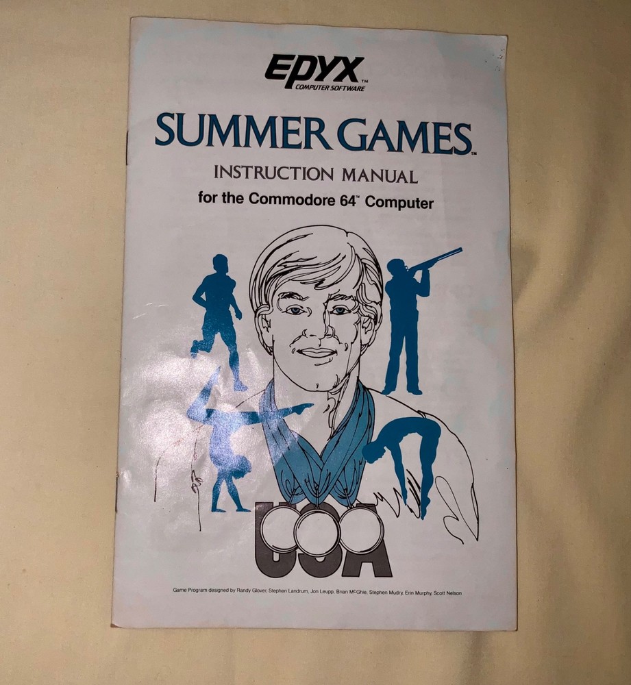 Commodore 64 (C64) EPYX Summer Games Instruction Manual ONLY