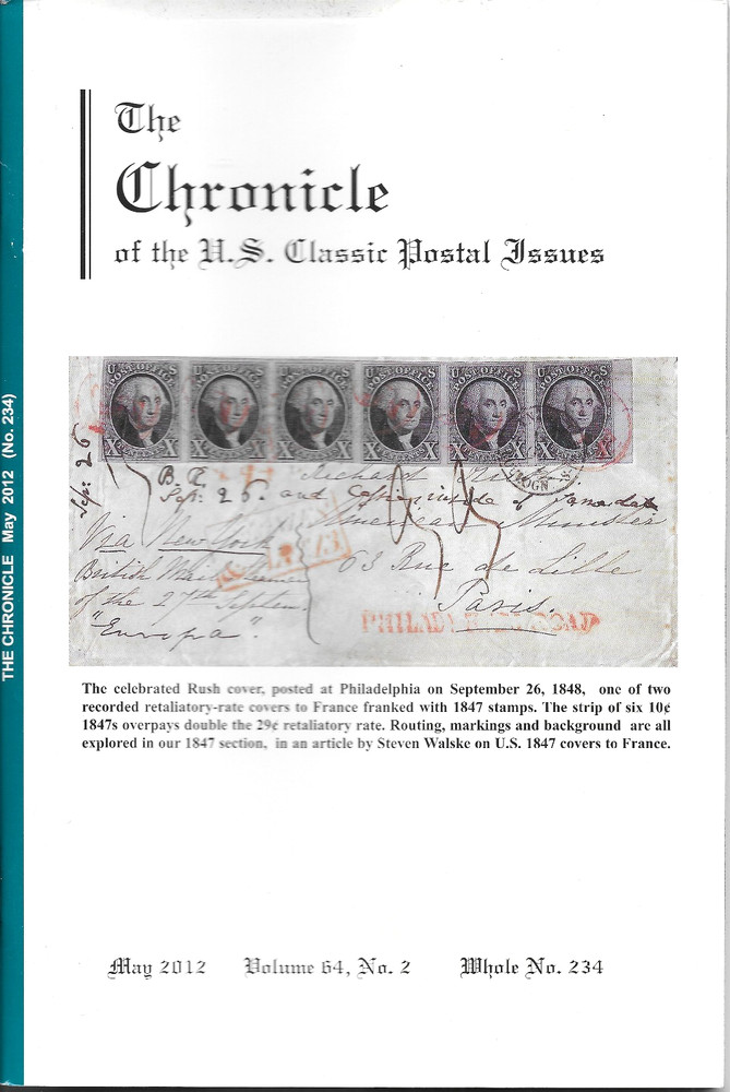 THE CHRONICLE OF THE U.S. CLASSIC POSTAL ISSUES - VOL. 64,  NO. 2   MAY 2012