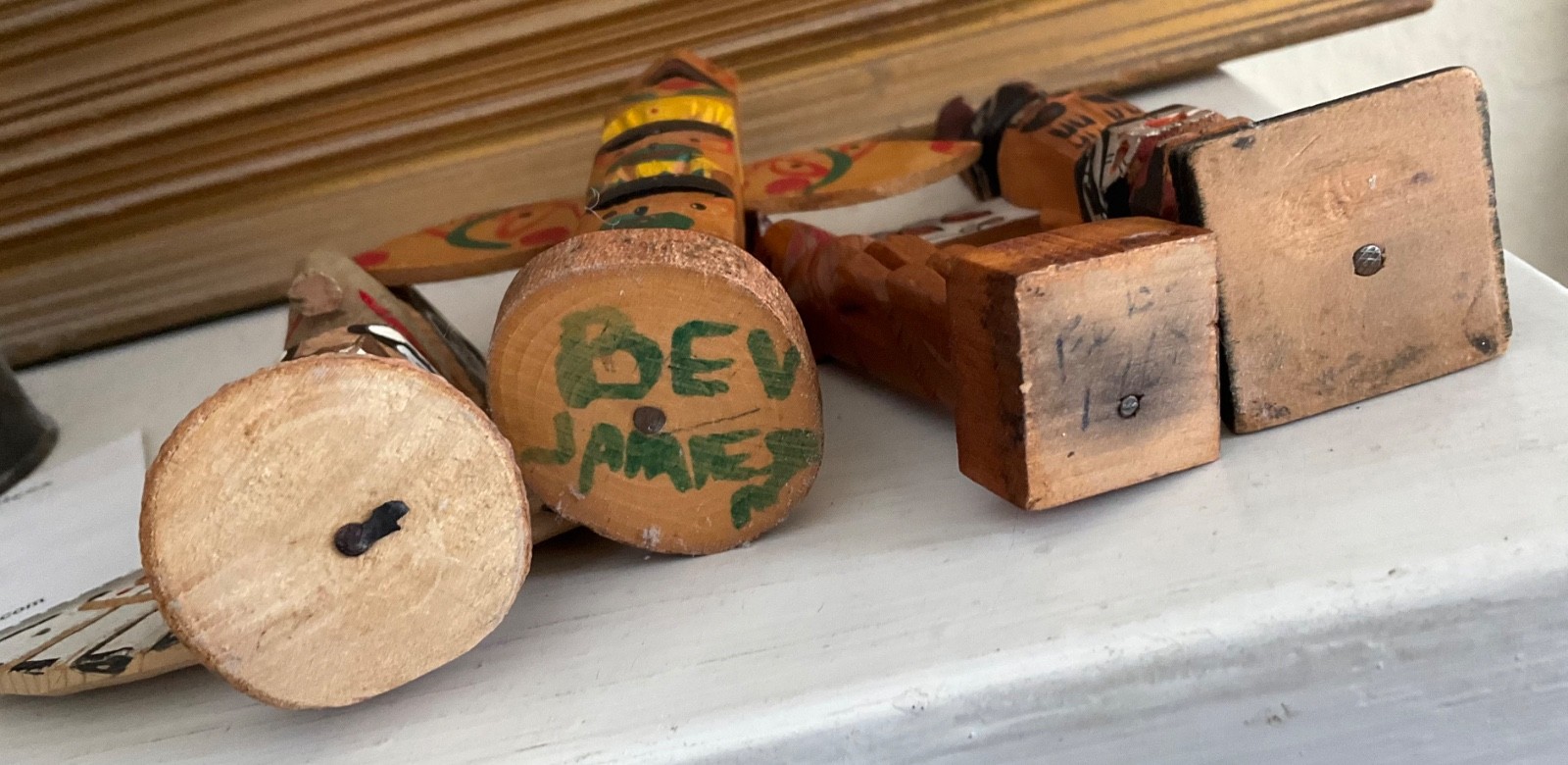 Vintage TOTEM POLE LOT Native Canadian Hand Carved SOUVENIR TRADE ABORIGINAL