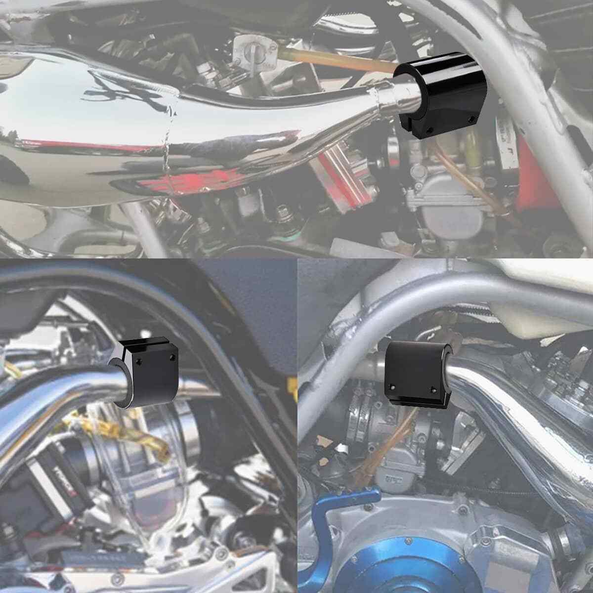 2x High Temp Exhaust Muffler Seal Clamps 1" For Yamaha Banshee 350 87-2006 Black