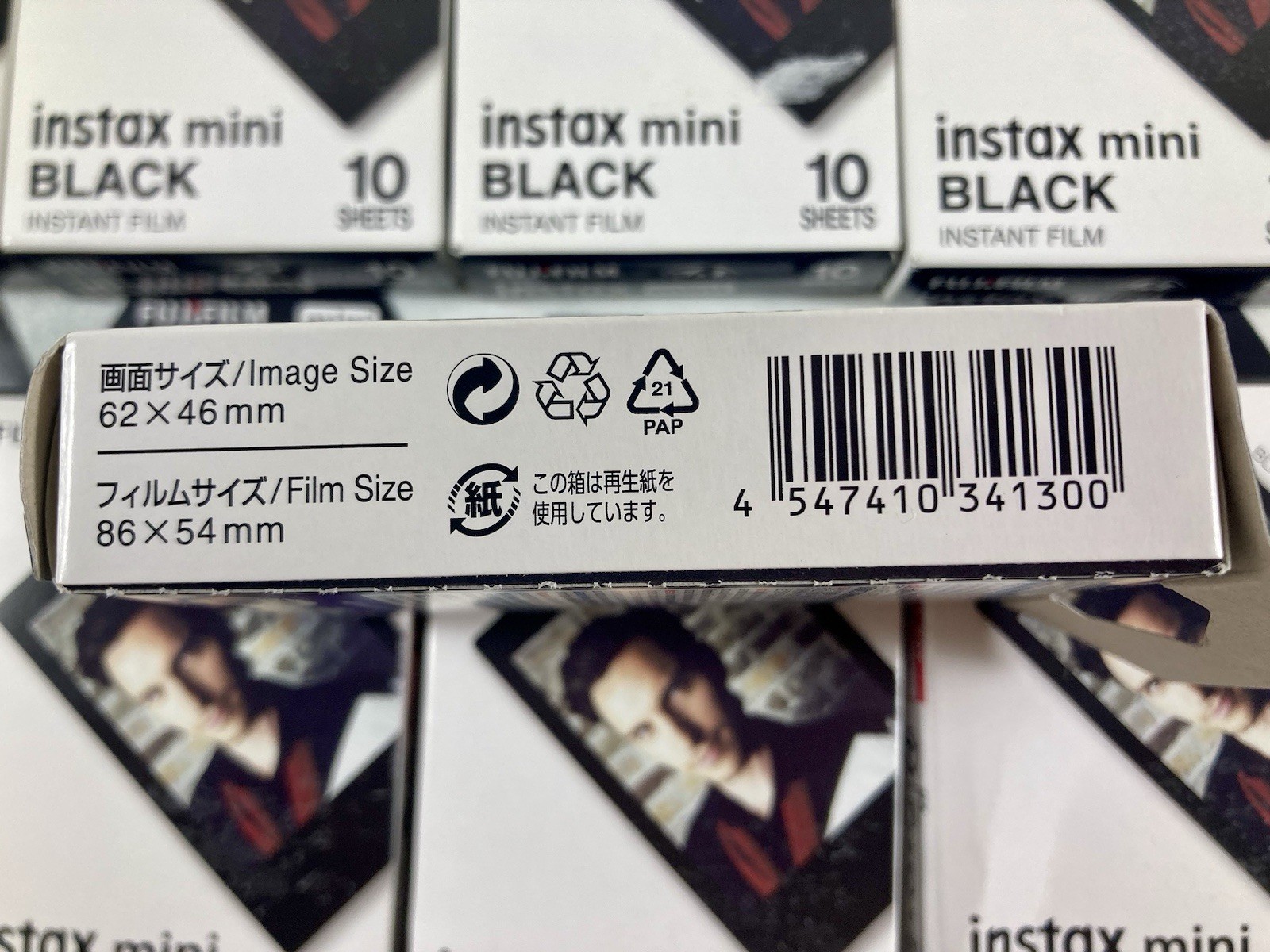 (LOT OF 10) Fujifilm INSTAX MINI Black Instant Film 10 Exposures Each NEW SEALED