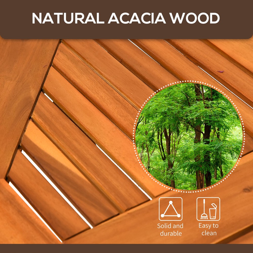 39" Acacia Outdoor Dining Table