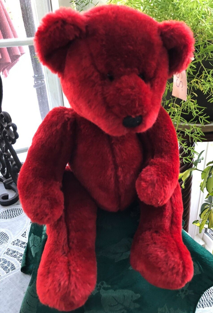RUSS BERRIE BEARS FROM THE PAST - 12" PLUSH BEAR - RUBY