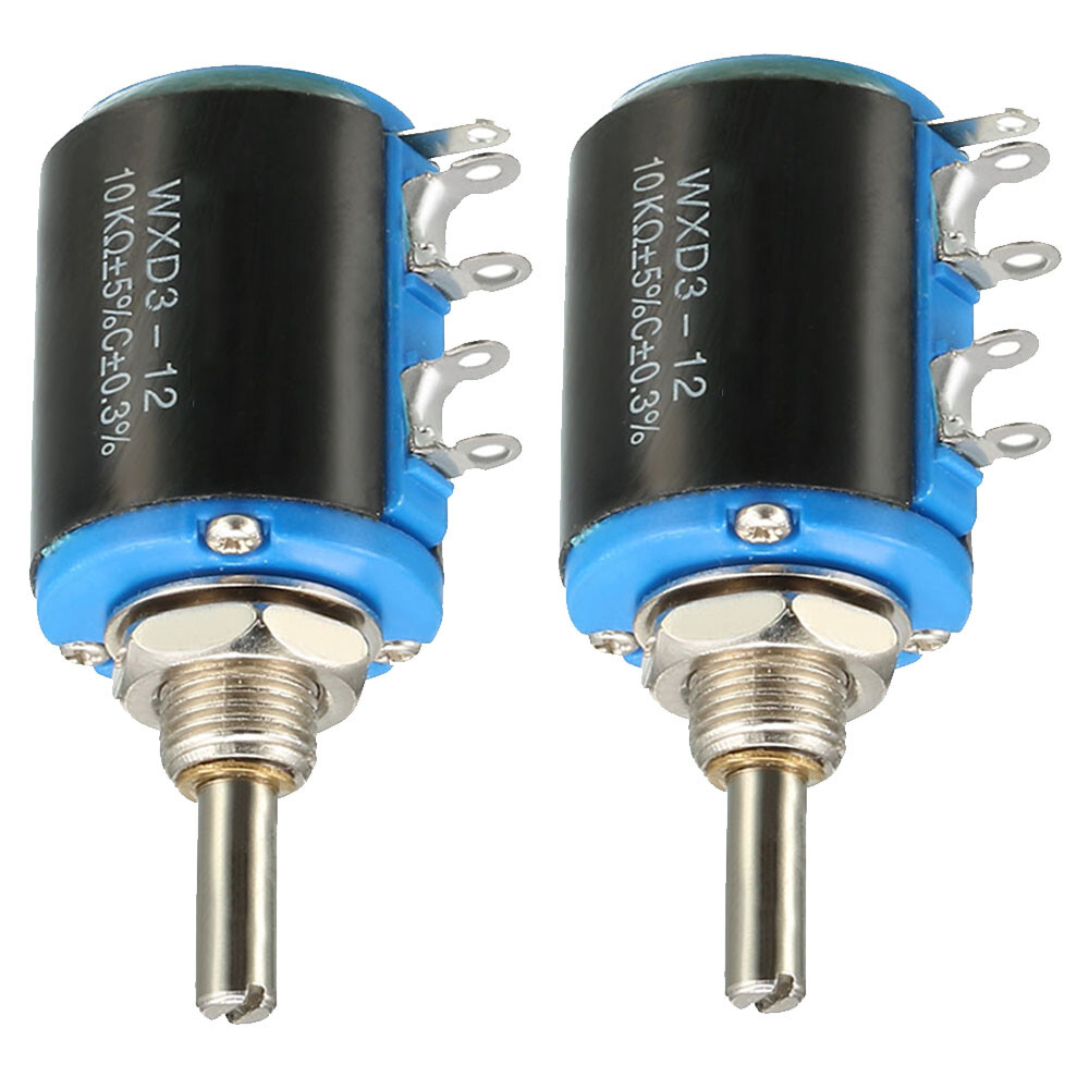 2PC 10K OHM 2W Multi Turn Wirewound Pot Precision Linear Potentiometers HOT