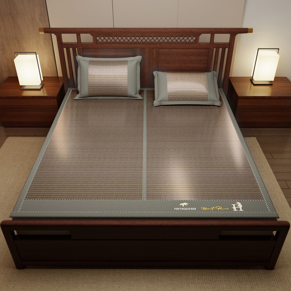 Bamboo Mat 2026 Summer Sleeping Mat Cooling Bed Mat Folding Multi Size 凉席 光滑竹席 棕