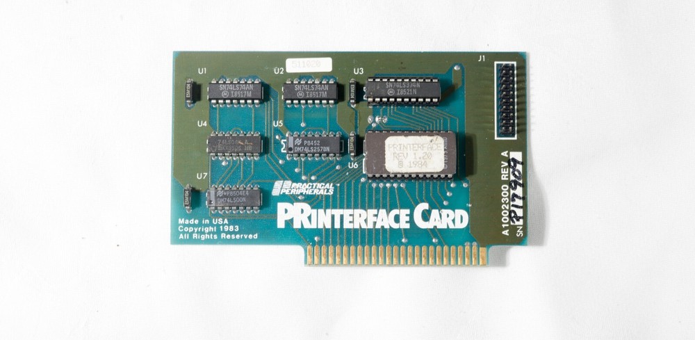 Vintage Practical Peripherals Printerface Printer Interface card ISA982