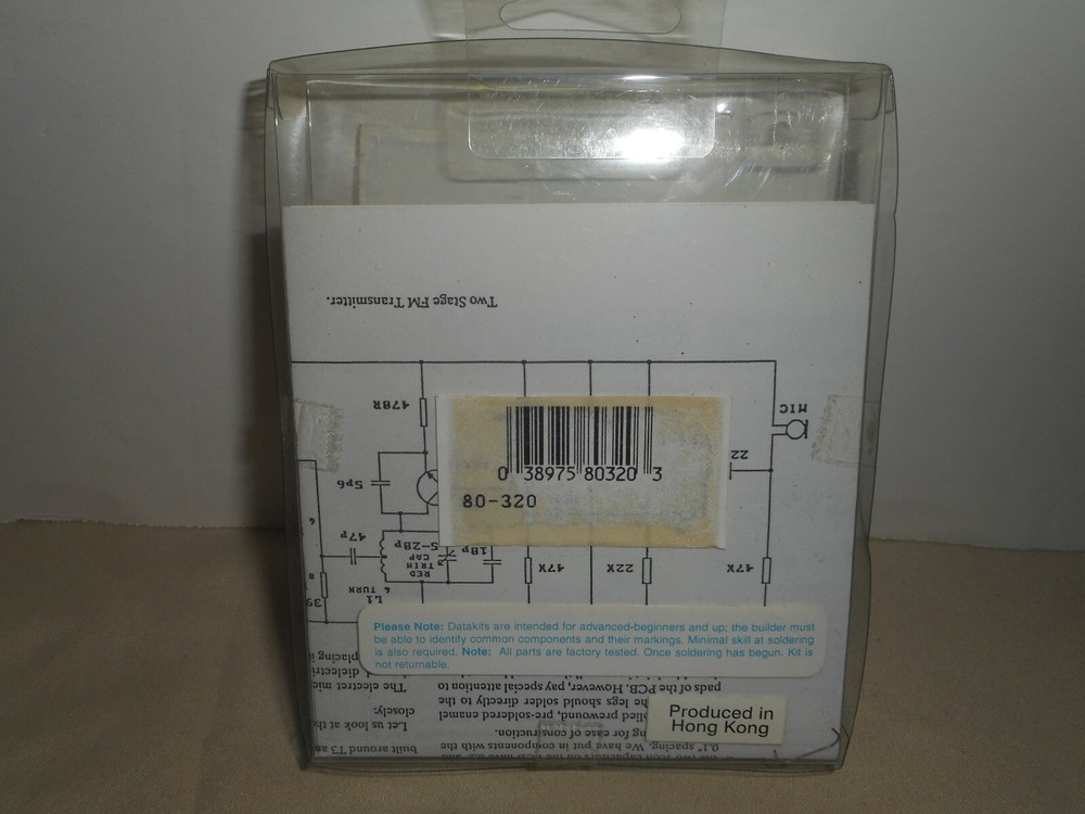 Two Stage FM TRANSMITTER KIT No. 80-320 LKG Industries Build Your Own DATA KIT
