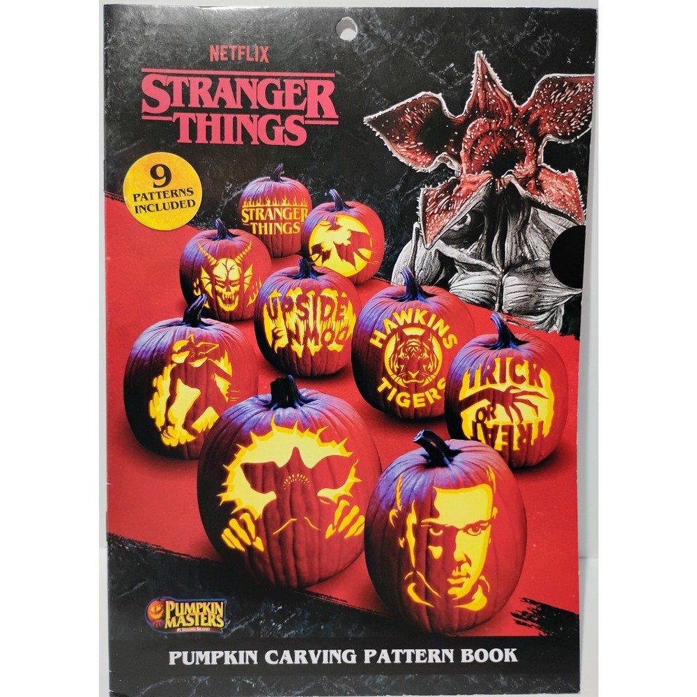 Pumpkin Masters Stranger Things Netflix Pumpkin Carving Pattern Book New