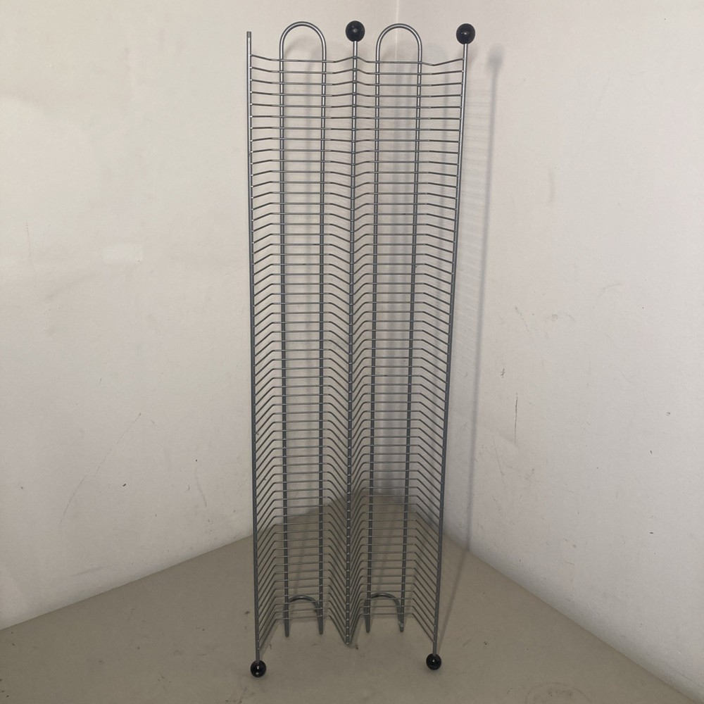 120 Wire CD Media Storage Tower Rack Stand Gray Wire CD Tower