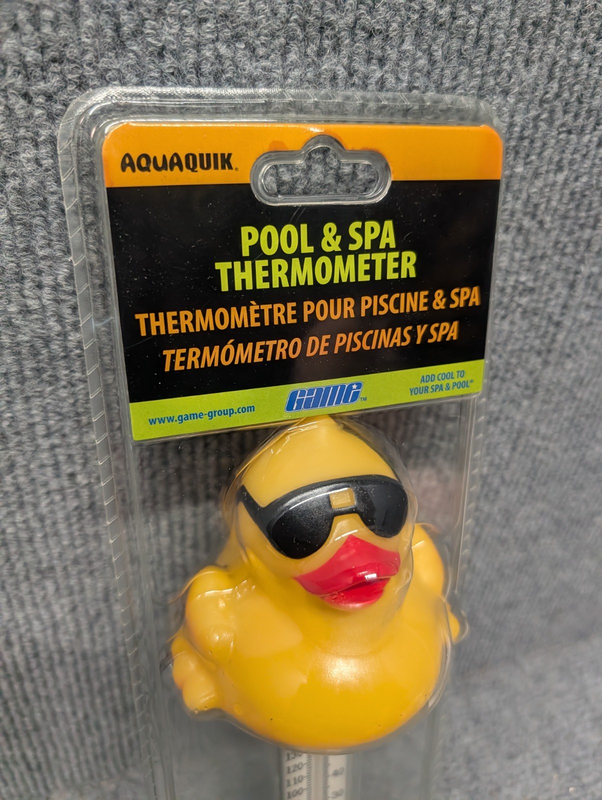 NEW Old Stock GAME 7000 Derby Duck Spa and Pool Thermometer Shatter-Resistant