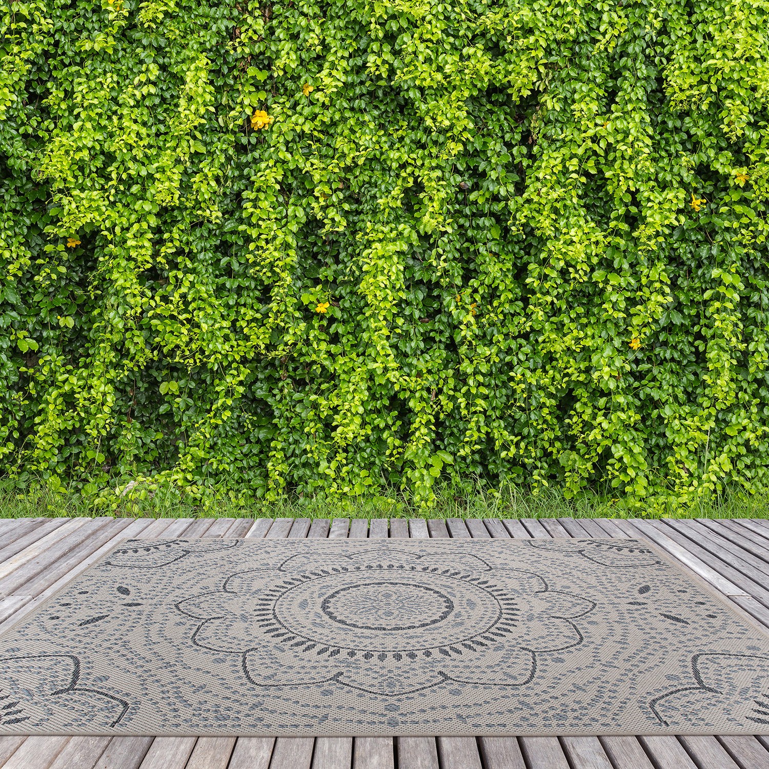 Rugshop Outdoor Rug Portia Oriental Medallion Indoor/Outdoor Area Rug Patio Rugs