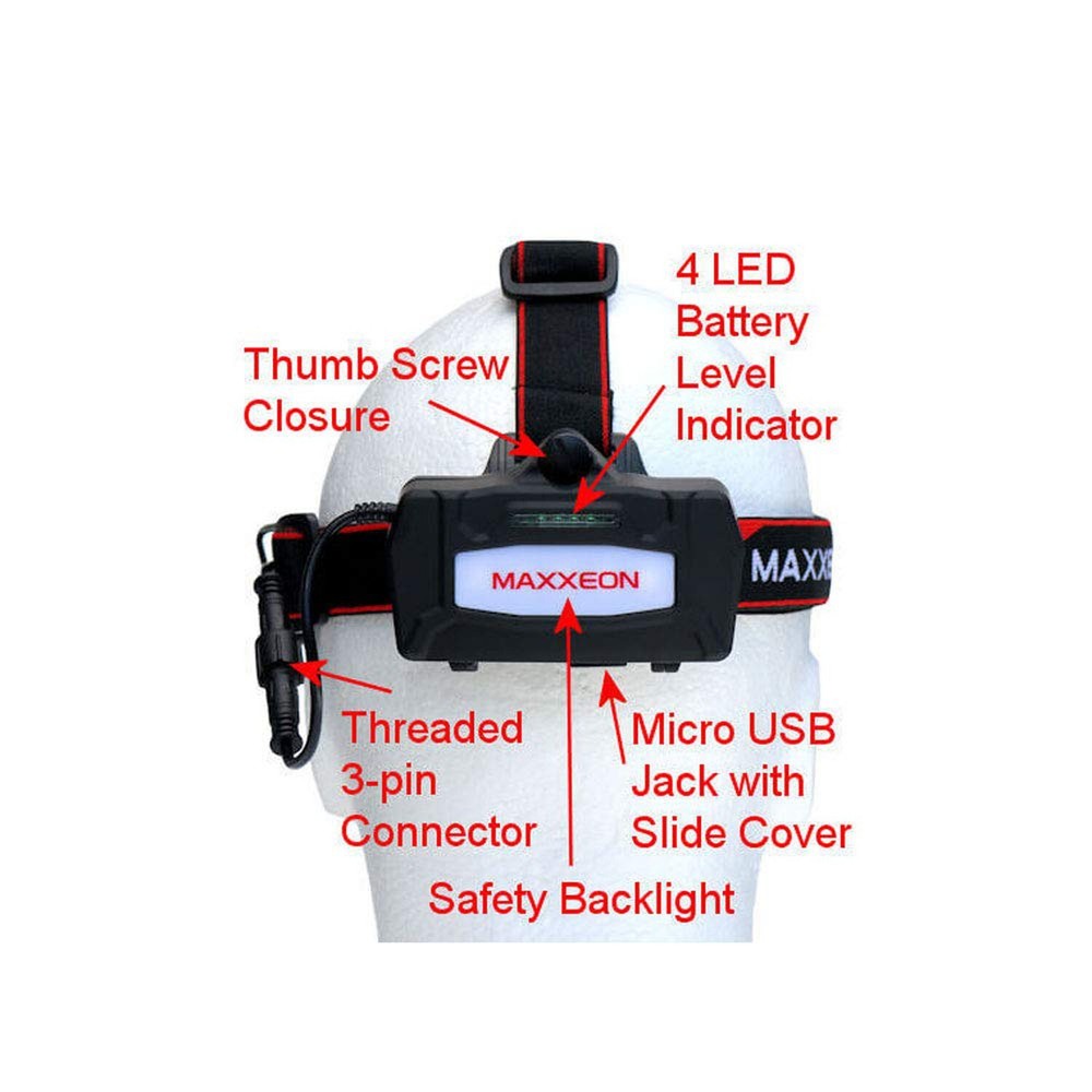 Maxxeon MXN00630 Technician's Rechargeable Workstar Headlamp - 700 Lumens - 6...