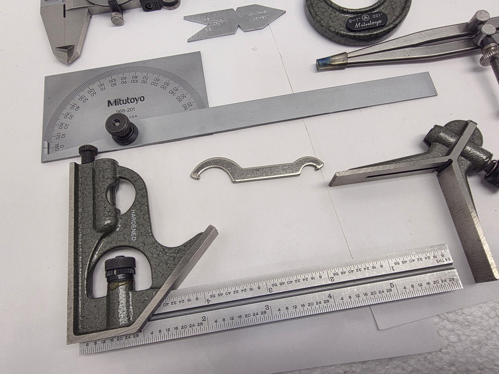 MITUTOYO TOOL SET KIT, Combination Square, Dial Caliper, Indicator, Micrometer..