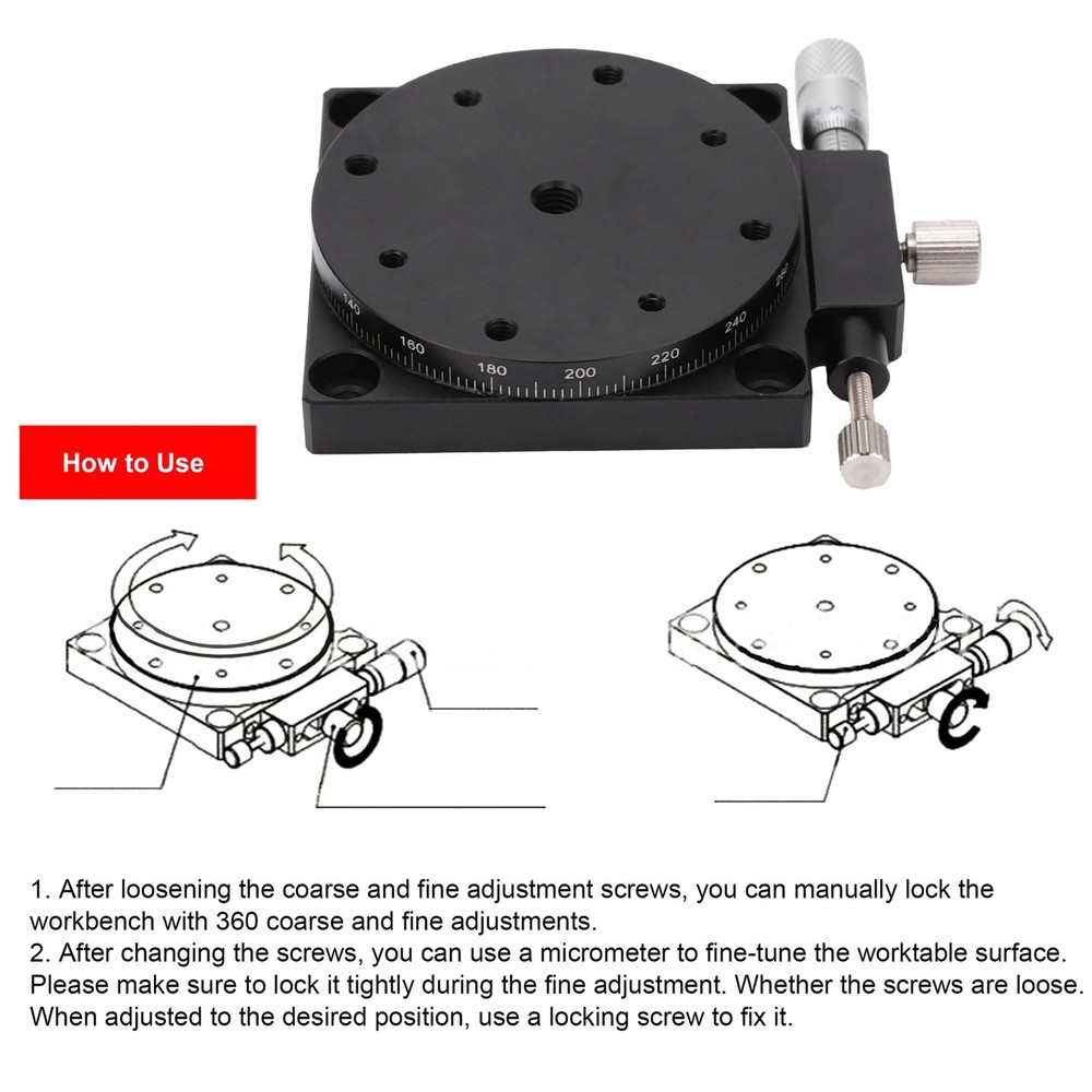 Manual Displacement Platform R Axes Rotating Linear Stage 360° Sliding Table