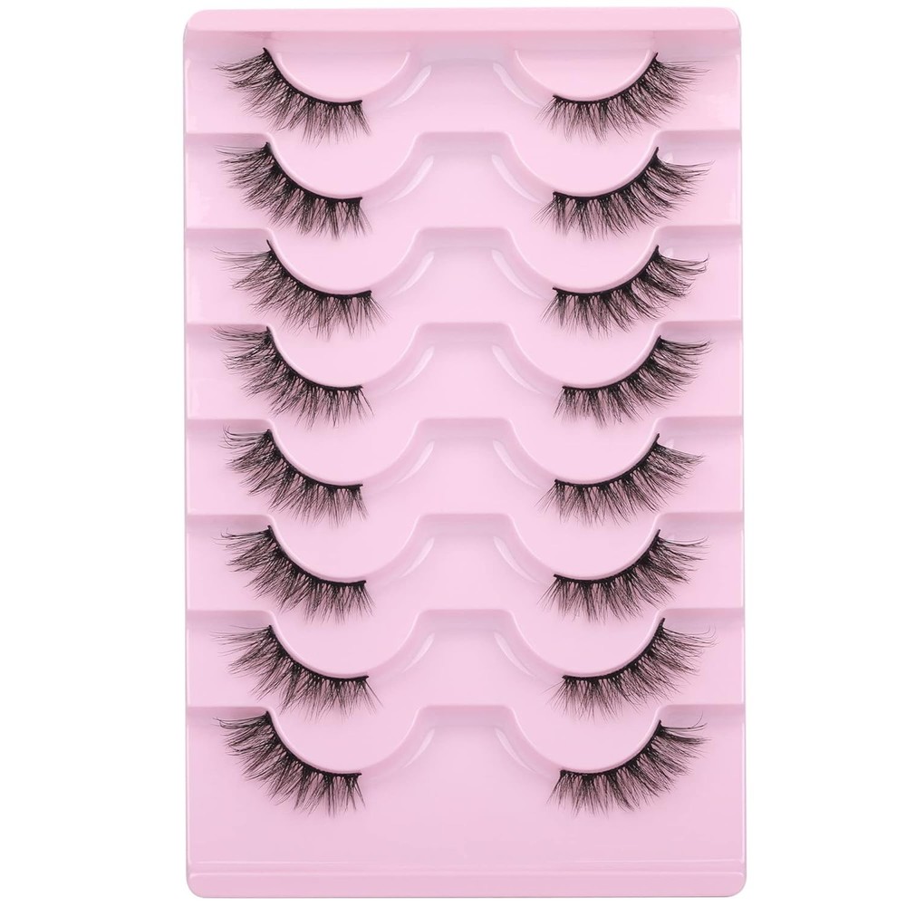 Half Lashes Natural Looking Cat Eye Accent Eyelashes Multi-layers...