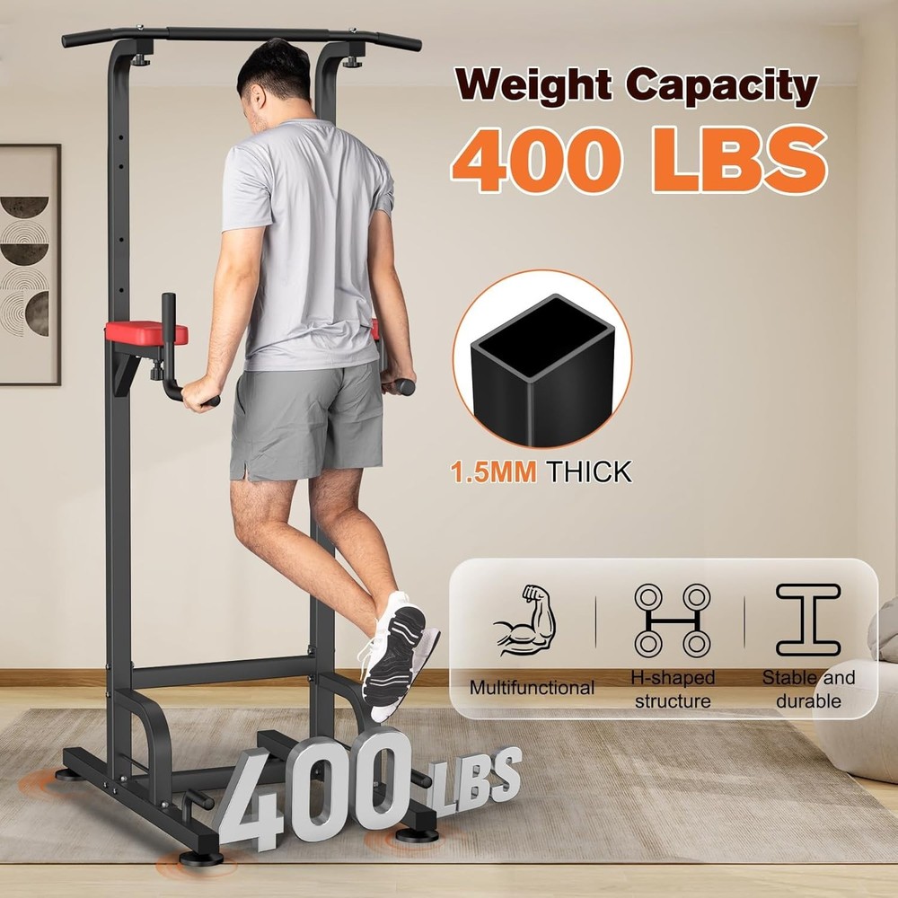 Multi-Function Power Tower with Adjustable Handle - Fitness for All Levels