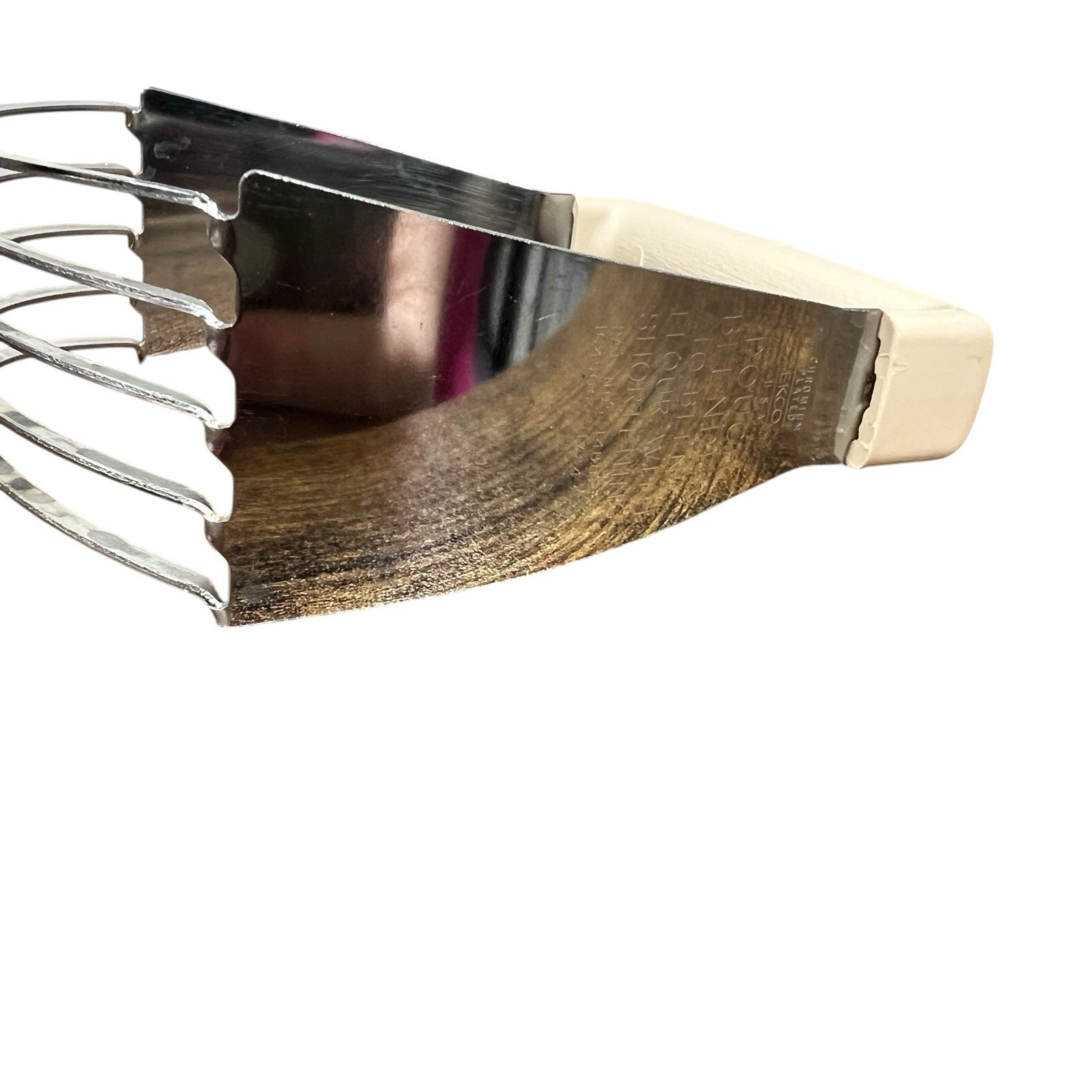 EKCO Pastry Cutter Dough Blender Chopper Chromium Plated Cream Handle USA VTG