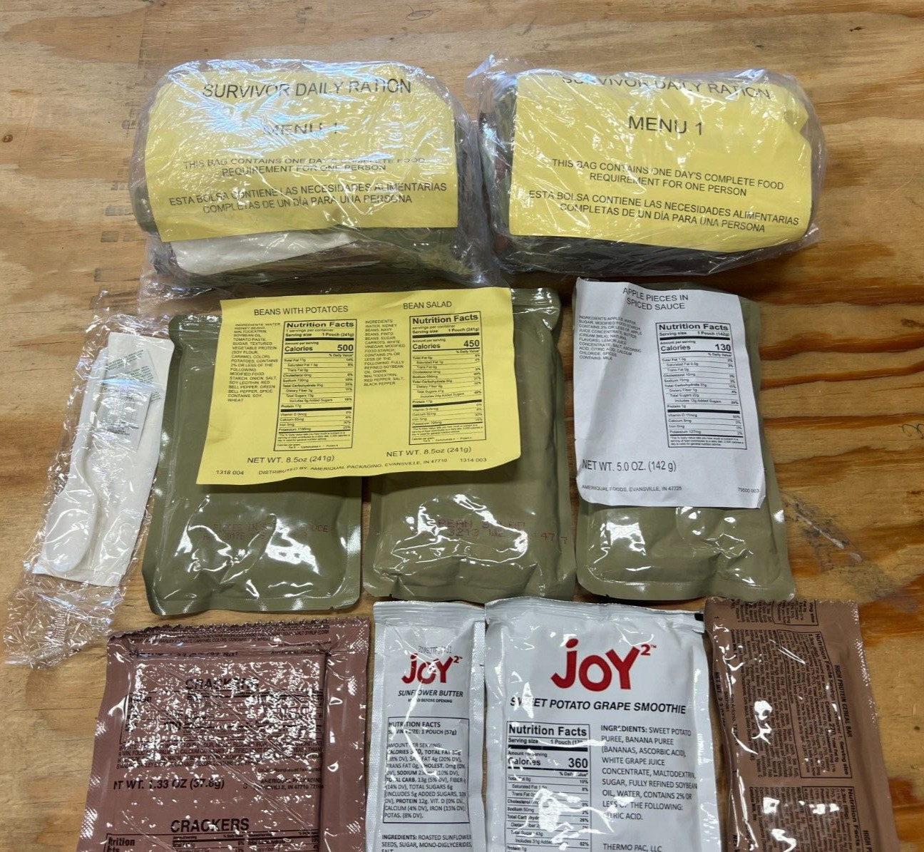 Survivor Daily Ration MRE 8/26 inspection date Meals Emergency New Rare 20 meals