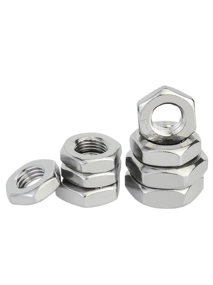 304 Stainless Steel Select Size M17 - M24 Thin Hex Nuts Right Hand Thread