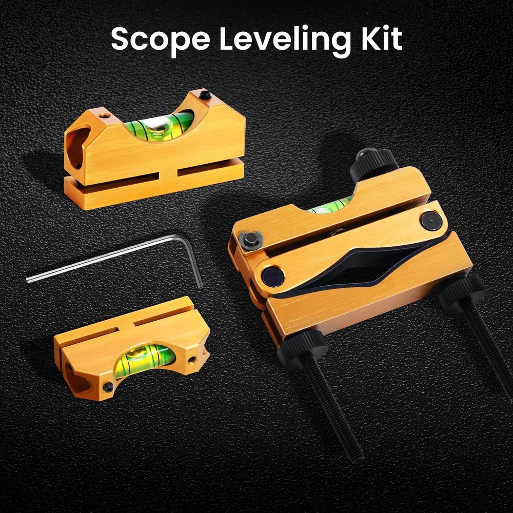 Scope Leveling Kit, Professional Level Universal Mounting Gold