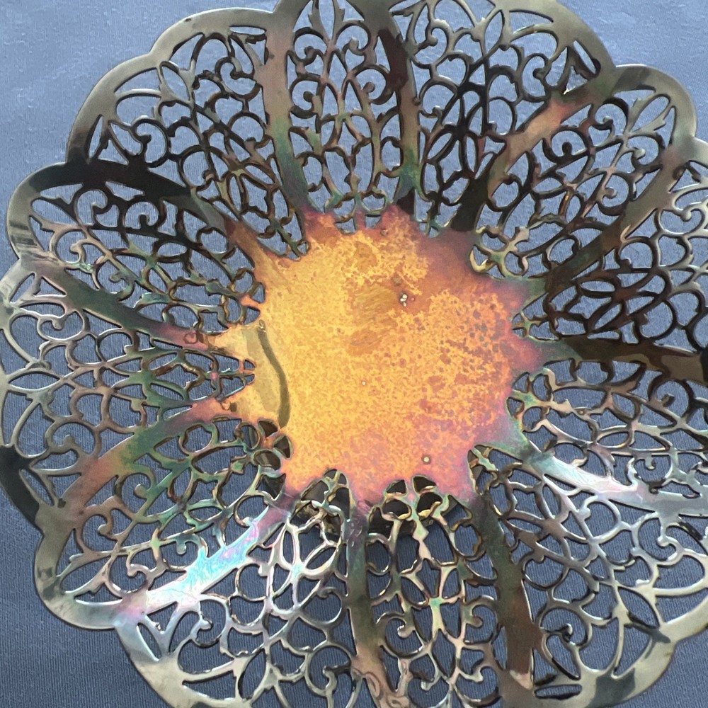 International Silver Co 2296 Lovelace Pedestal Candy Compote Pierced Openwork