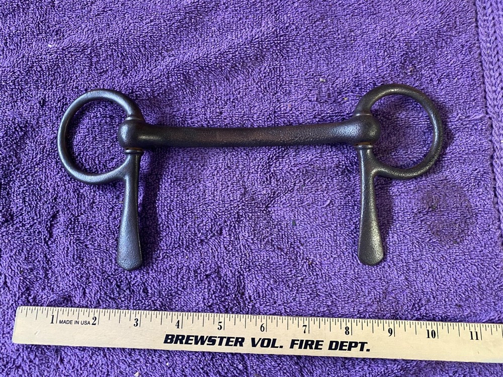 Vintage Horse Bit Never Rust Brass Double Loop and Curved
