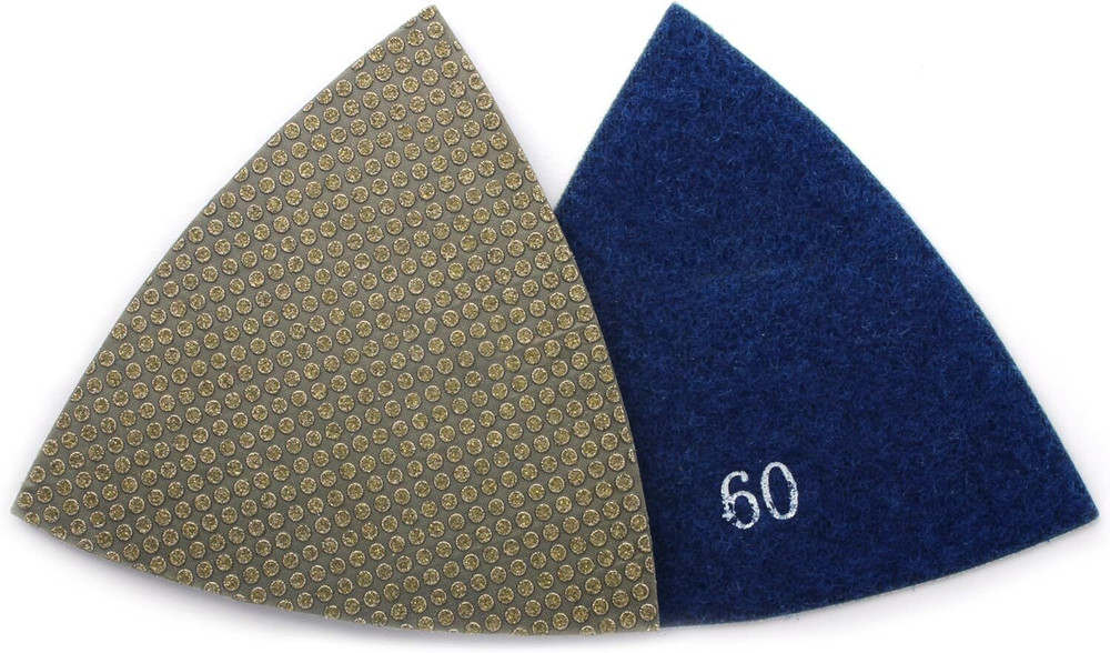4Pcs Diamond Triangular Sanding Pads for Oscillating Tools