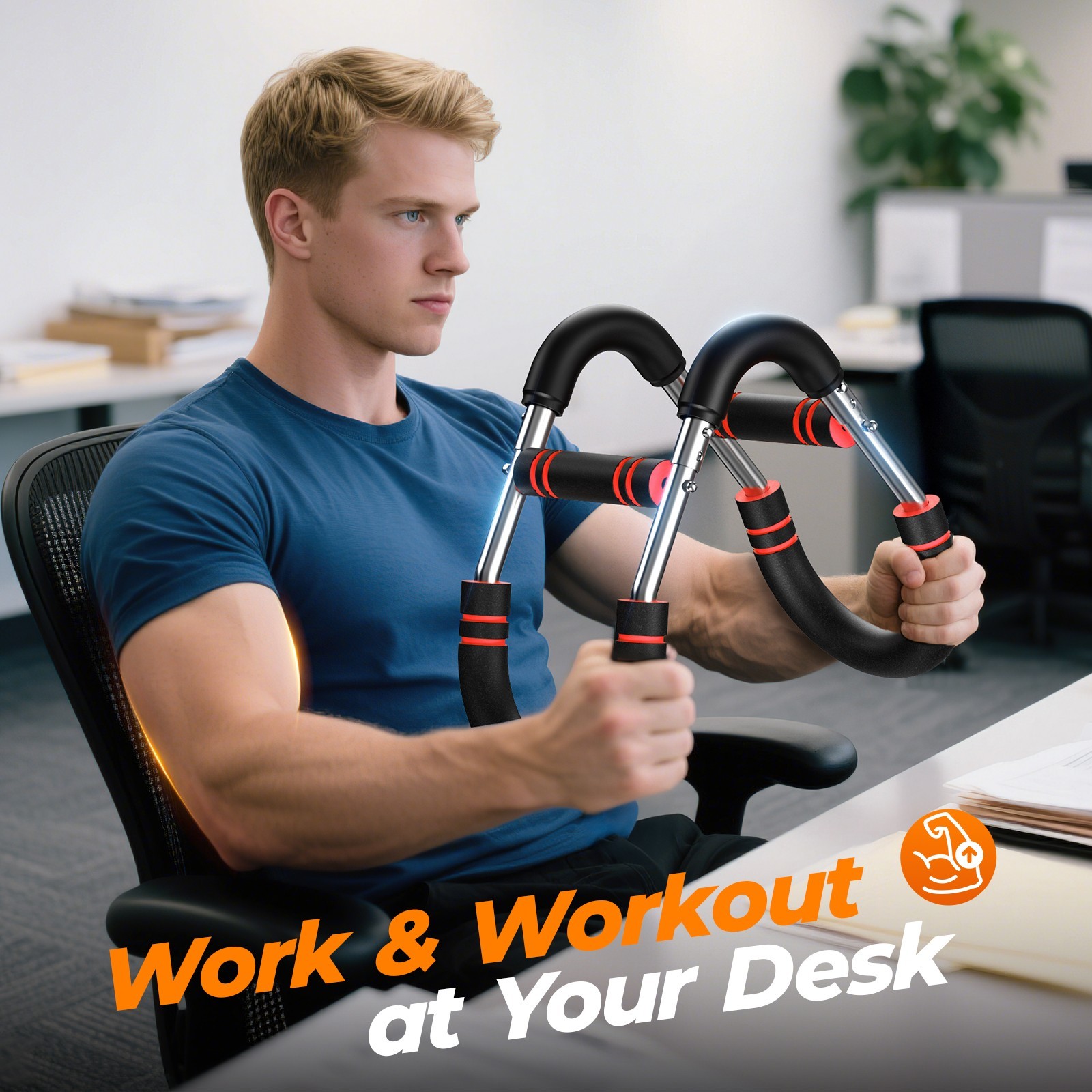 HTM Twister Arm Trainer, Adjustable Twister Arm Chest Exerciser Strength Trainer