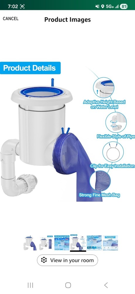 Automatic Pool Skimmer and Cleaner for Inground Pools