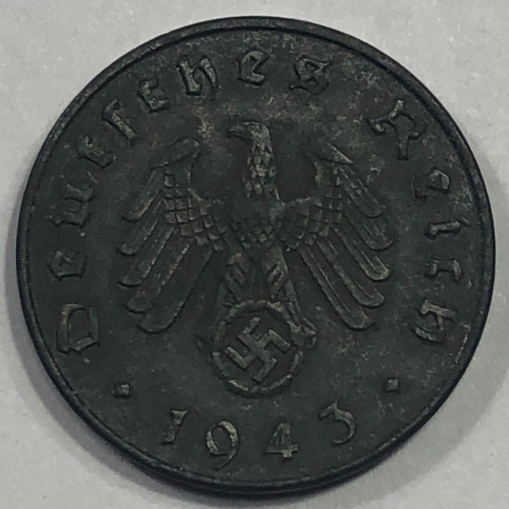 1943-A  Germany 10 Pfennig Foreign Coin #2164