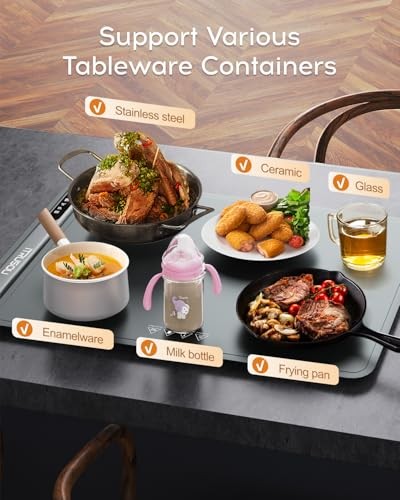 ITRUSOU ELECTRIC WARMING TRAY - FULL SURFACE HEATING - DARK GRAY