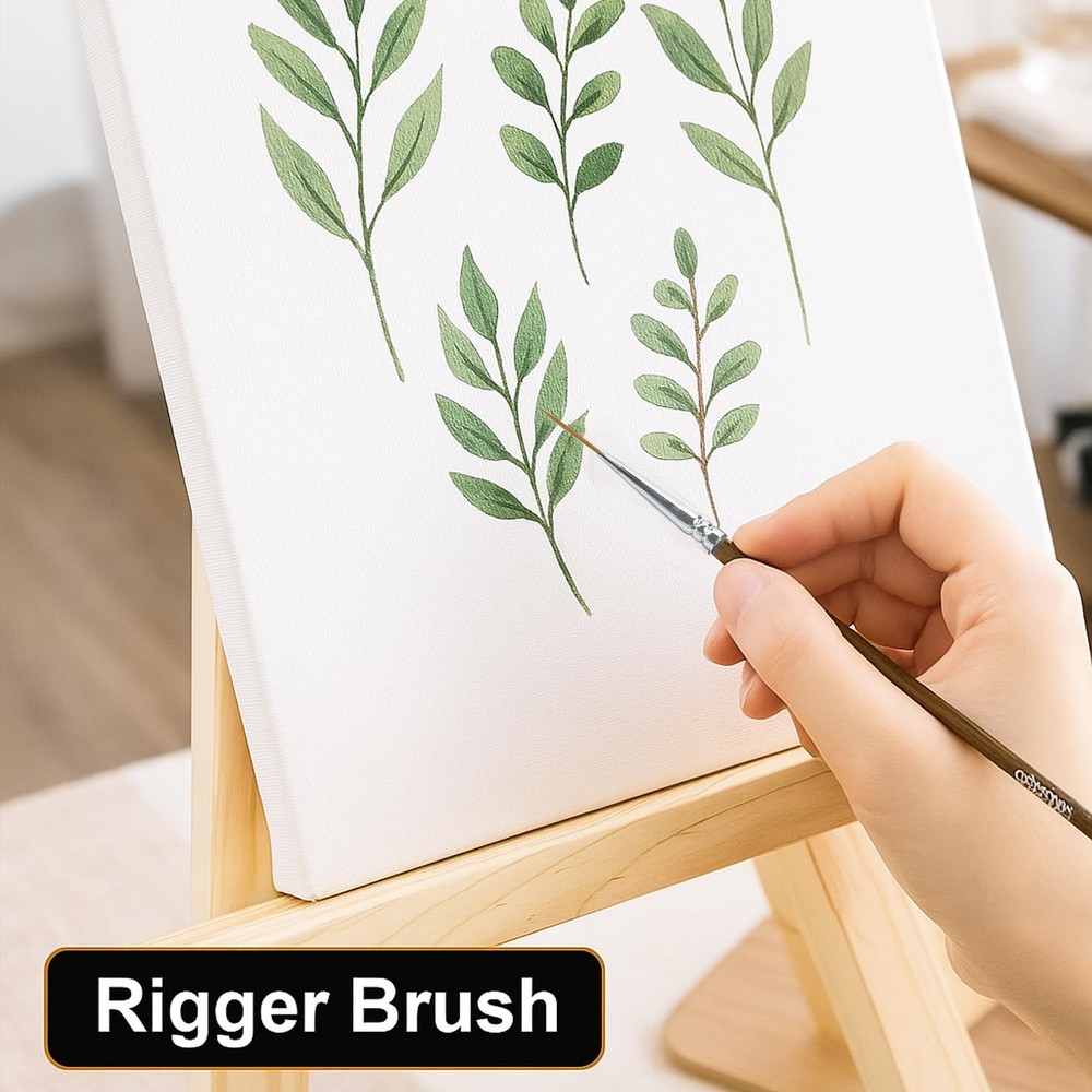 GACDR Rigger Liner Brushes, 6 Pcs Extra Long Fine Tip Paint Brush Set Script ...