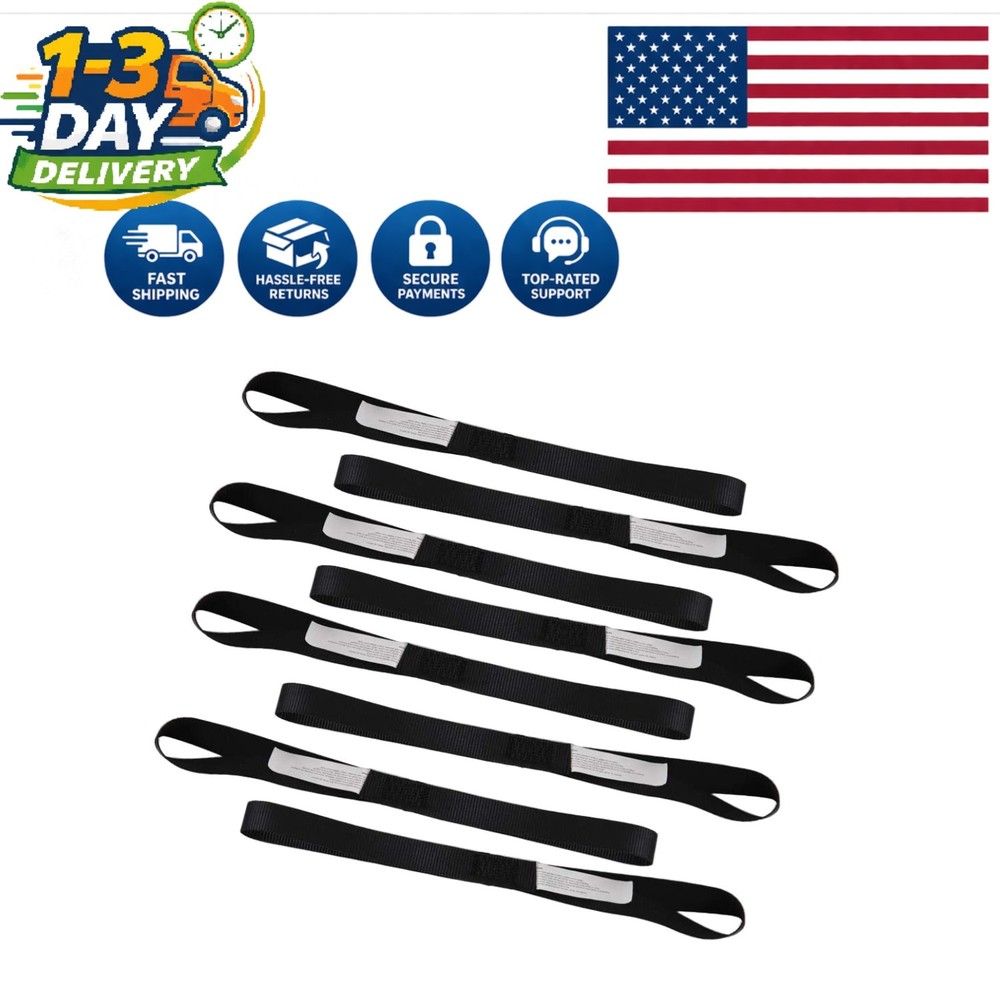 Durable 3600LB Soft Loop Tie-Downs 8 Pieces - Universal Fit for Secure Transport