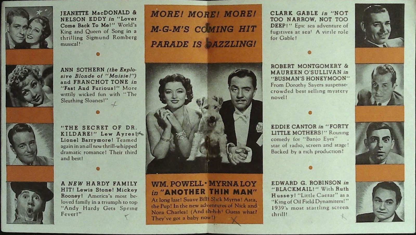 MGM Fall & Winter Screen Forecast 1939 "Another Thin Man", "The Women", Scarce!