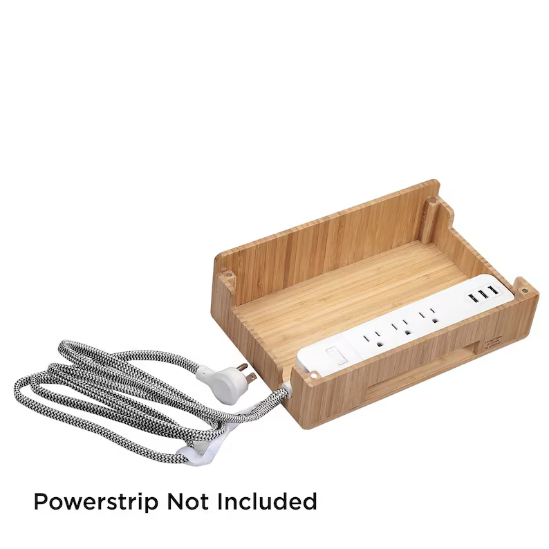 MobileVision Bamboo Charging Station & Multi Device Organizer Slim Version