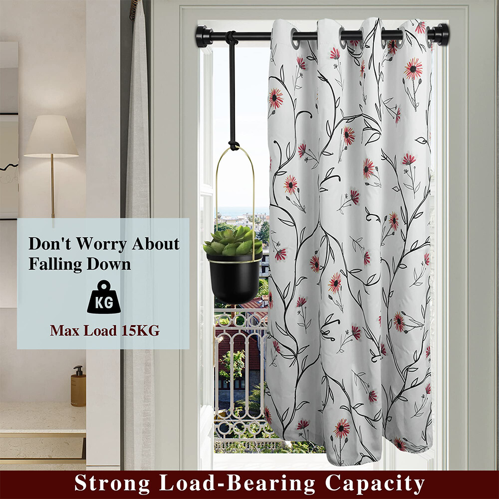 21in - 78in Stainless Steel Adjustable Telescopic Shower Curtain Rod Shower Kit