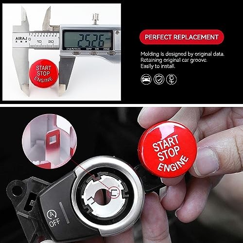 Red Engine Start Stop Switch Push Button Replace Cover for BMW 1 2 3 4 5 6 7