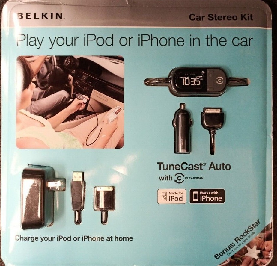 Belkin Car Stereo Kit Play Your iPod or iPhone in the Car Bonus RockStar