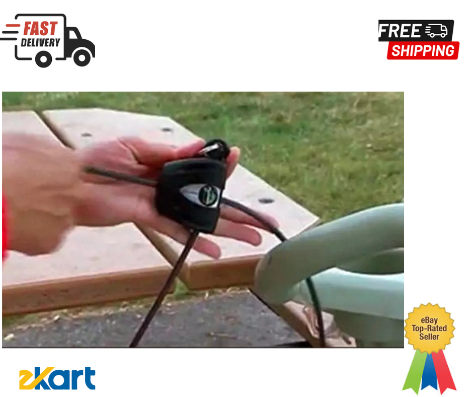 Black Python Bike Lock with Key Metal Cable Lock has a Weather Resistant 6 Ft...