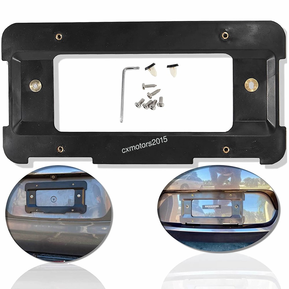 REAR LICENSE PLATE BRACKET FOR BMW E46 E60 E61 E71 E90 E92 +6 SCREWS 2 FASTENERS