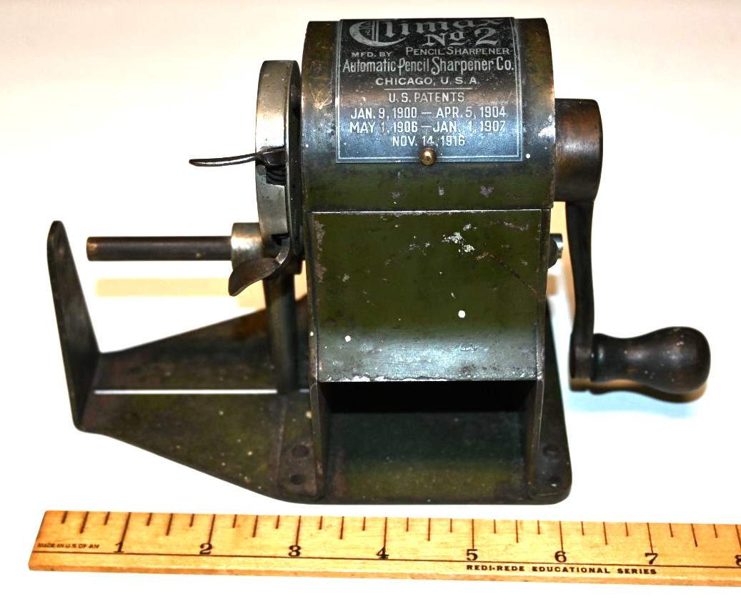 Vintage 1916 Climax No. 2 Pencil Sharpener Chicago For Parts