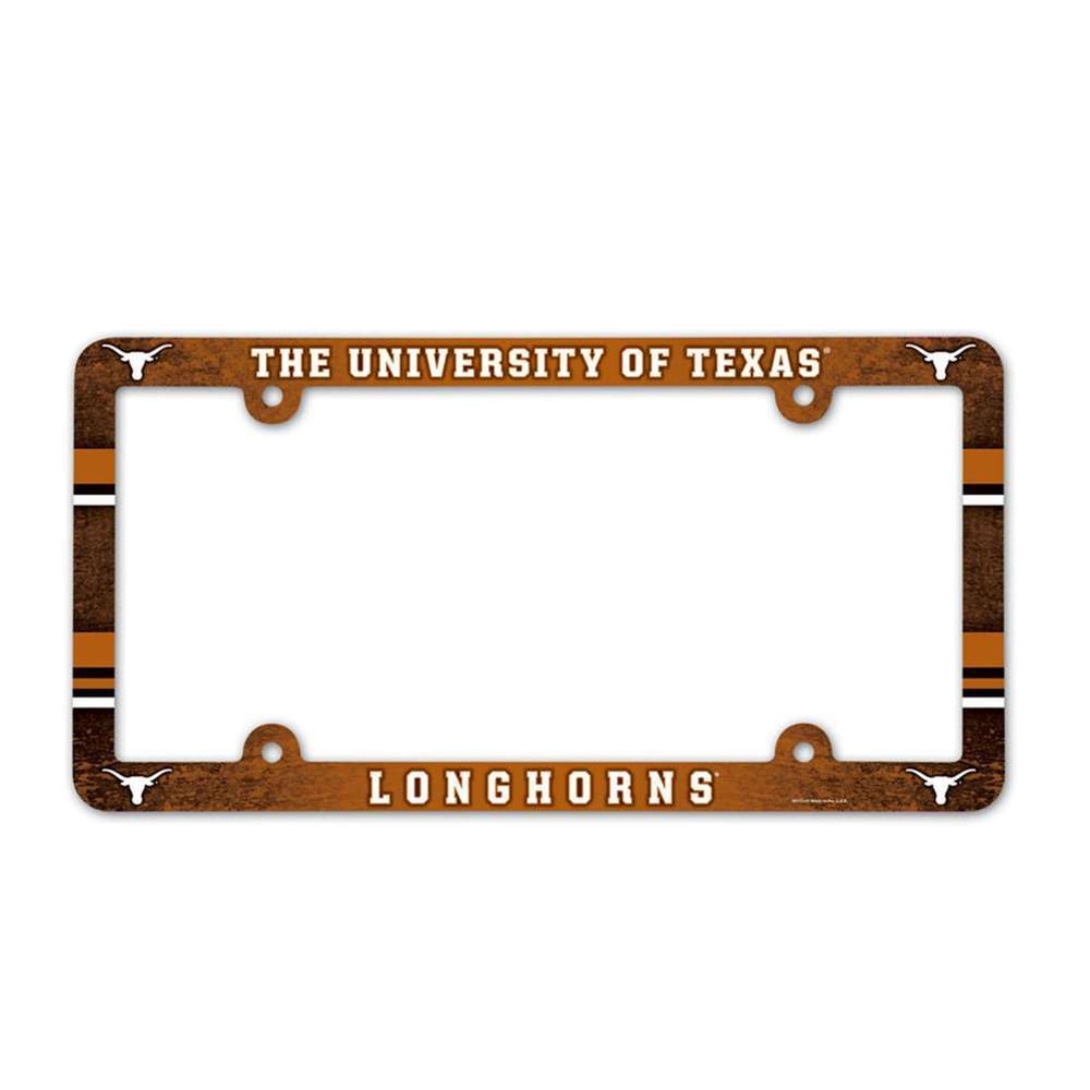 Texas Longhorns Plastic License Plate Frame